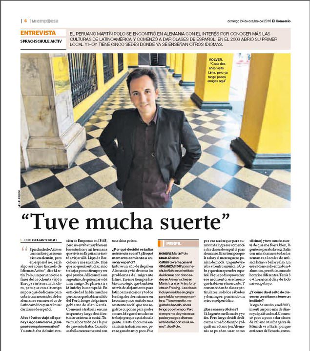 quelle-el-comercio sprachschule aktiv